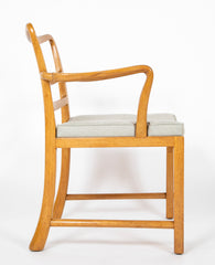 Set of 6 Bleached Mahogany Dining Chairs by Edward Wormley for Dunbar