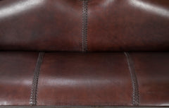 French Wrought Iron and Leather Upholstered Settee