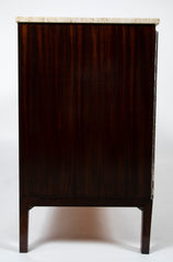 Paul McCobb Travertine Top and Renewed Cane Credenza