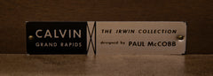Paul McCobb Travertine Top and Renewed Cane Credenza