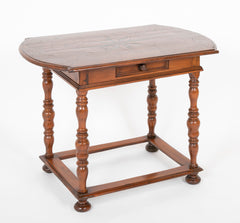Very Early 18th Century Continental Walnut Marquetry Border Side Table