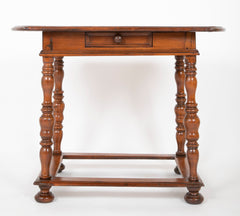 Very Early 18th Century Continental Walnut Marquetry Border Side Table