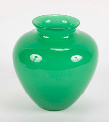 Steuben Model 2683 Green Glass Vase Designed by Fredrick Carder