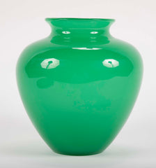 Steuben Model 2683 Green Glass Vase Designed by Fredrick Carder