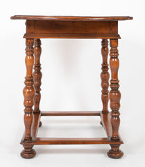 Very Early 18th Century Continental Walnut Marquetry Border Side Table