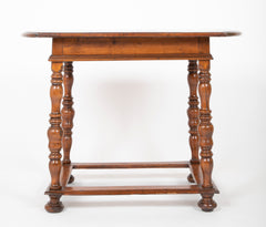 Very Early 18th Century Continental Walnut Marquetry Border Side Table