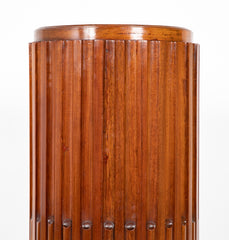 A Pair of Jacob Mahogany Circular Fluted Pedestals