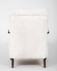 Pair of Fritz Hansen Bentwood Armchairs Upholstered in Lambswool