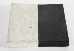 Two-Tone Square Plate / Wall Panel by Jun Kaneko