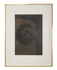 "Primal Sign V (Copper)"  Aquatint and Etching by Robert Motherwell