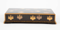 Black Lacquer Japanese Ink Stone Box in Presentation Case