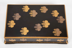 Black Lacquer Japanese Ink Stone Box in Presentation Case