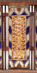19th Burmese Inlaid Mosaic Round Glass Topped Coffee Table