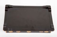 Black Lacquer Japanese Ink Stone Box in Presentation Case