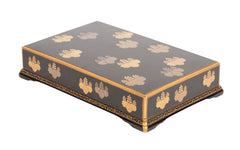 Black Lacquer Japanese Ink Stone Box in Presentation Case