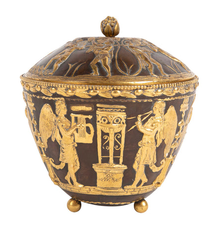 Patinated Bronze Covered Jar by E. F. Caldwell
