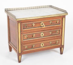 French Louis XVI Bronze Gallery Miniature Commode