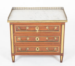 French Louis XVI Bronze Gallery Miniature Commode