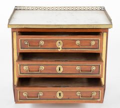 French Louis XVI Bronze Gallery Miniature Commode