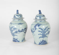 Pair of Chinese Porcelain Blue & White