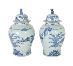 Pair of Chinese Porcelain Blue & White