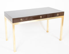 Lacquered Chestnut Three Drawer Writing Table