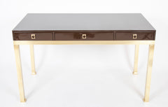 Lacquered Chestnut Three Drawer Writing Table