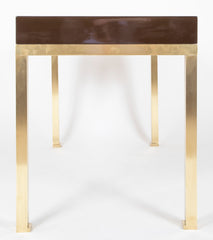Lacquered Chestnut Three Drawer Writing Table