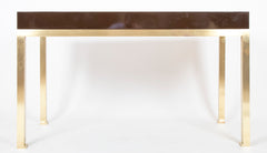 Lacquered Chestnut Three Drawer Writing Table
