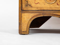 American Federal Bow Front Chest of Drawers with Faux Painted Decoration