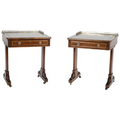 Pair of English Regency Period Rosewood Writing Tables