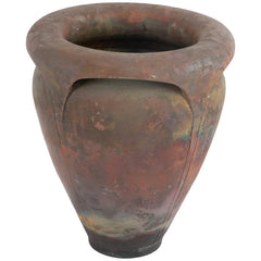 Large Studio Pottery Raku Fired Vase by Bob Sunday