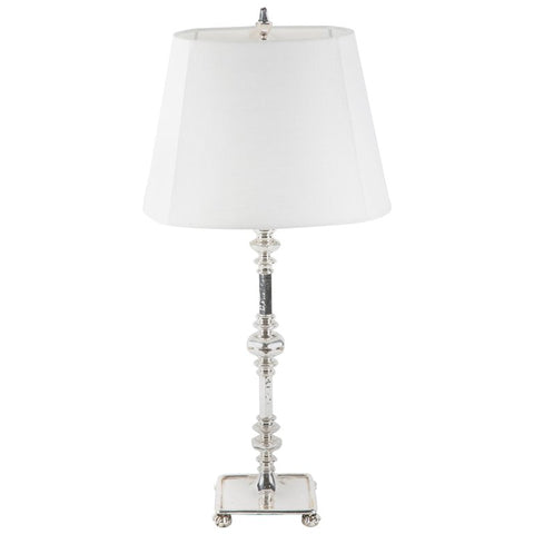 Silvered Bronze 20th Century American Table Lamp