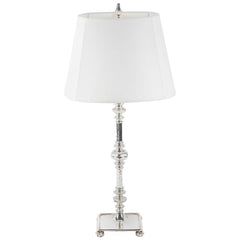 Silvered Bronze 20th Century American Table Lamp