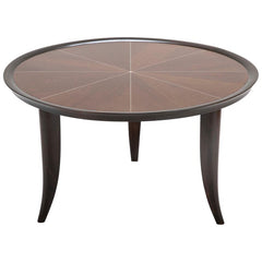 Art Deco Style Coffee Table Inlaid with Faux Ivory