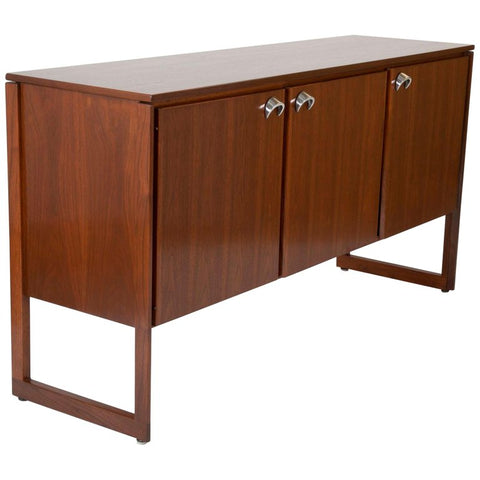 Mahogany and Aluminum Cabinet Designed by Jens Risom Designs Inc.
