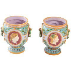 Pair of Thomas Minton Majolica Jardinieres