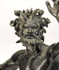 19th Century "Dancing Faun" Bronze Statue