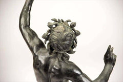 19th Century "Dancing Faun" Bronze Statue