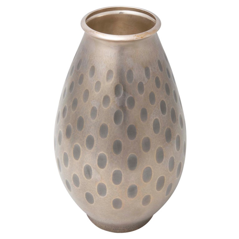 Jungin 'Pure Silver' Thumbprint Vase for Mitsukoshi