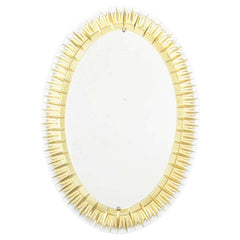 Gilt and Etched Mirror by Crystal Art, Circa 1950