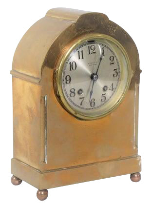 Tiffany Brass Mantel Clock