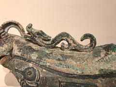 Chinese Archaistic Bronze Ritual Ram-Form Wine Vessel