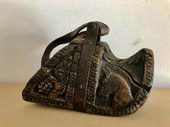 Spanish Colonial Carved Wood and Iron Stirrups