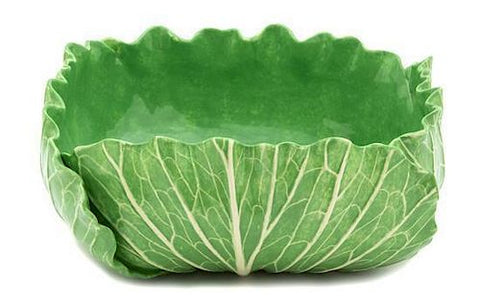 A Dodie Thayer Lettuce  Ware Square-Form Bowl