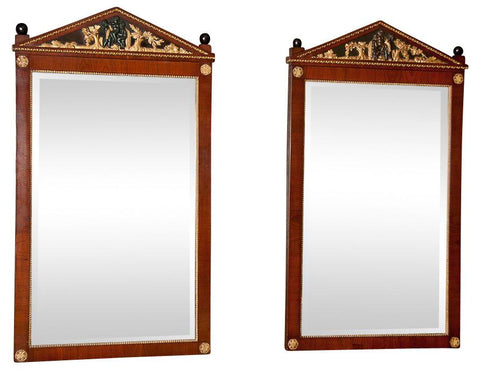 Pair of Continental Neo-Classical Mirrors