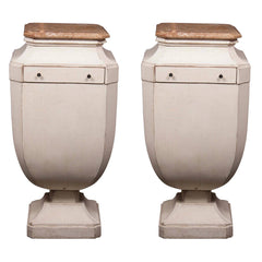 Pair of 19th Century Gustavian Pedestals in Urn Form