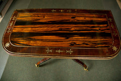 Regency Brass Inlaid Games Table