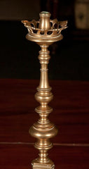 Pair of Tall Brass Candlesticks