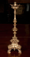 Pair of Tall Brass Candlesticks